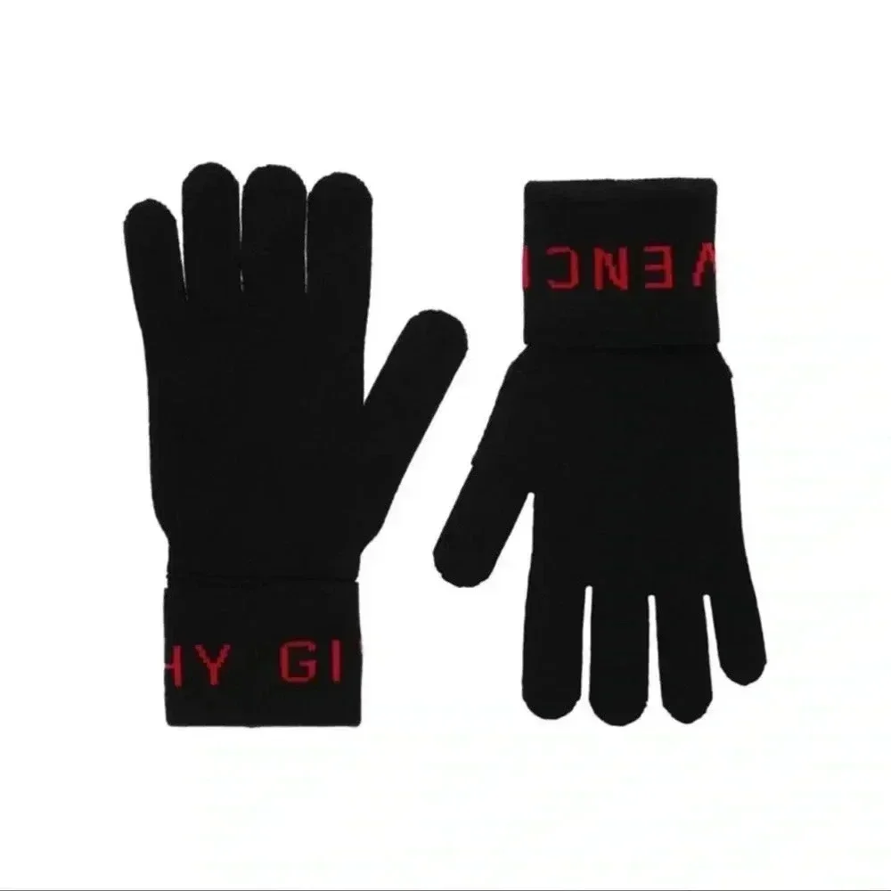 Givenchy Wool Logo Gloves